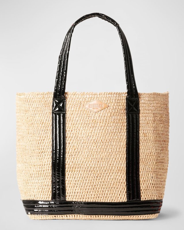 Large Raffia Shopper Tote Bag